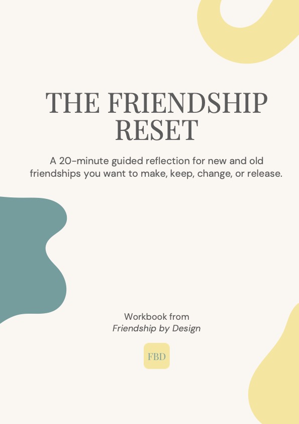 The Friendship Reset workbook cover